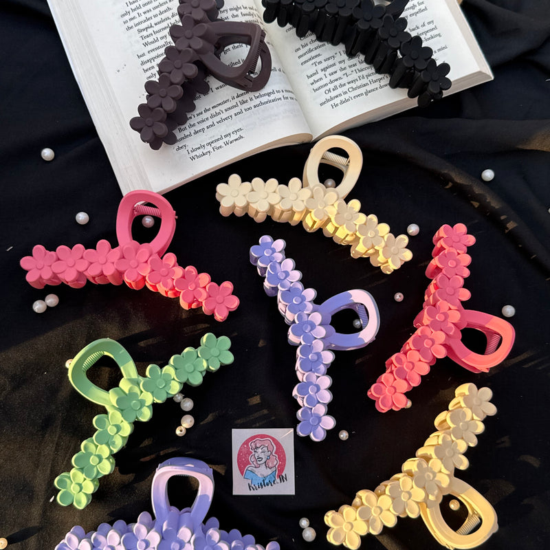 Large Flower Claw Clip