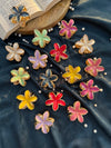 Metallic Flower Medium Claw Clip