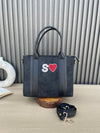 Mini Suede Tote- Black