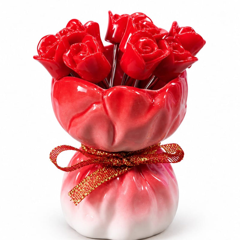 Luxury Flower Ceramic Mini Folk Set