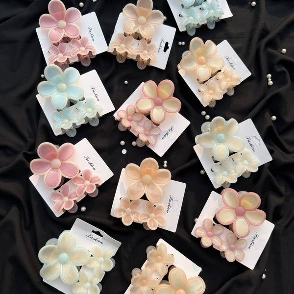 Flower Claw Clip Set