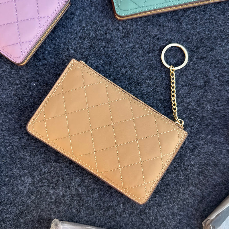 Quilted Sleek Keychain Wallet