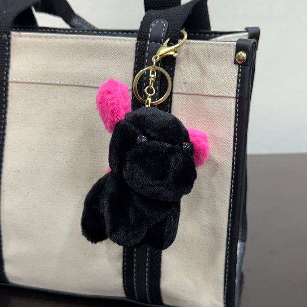 Plushie BAG CHARM- Black Dog