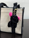 Plushie BAG CHARM- Black Dog