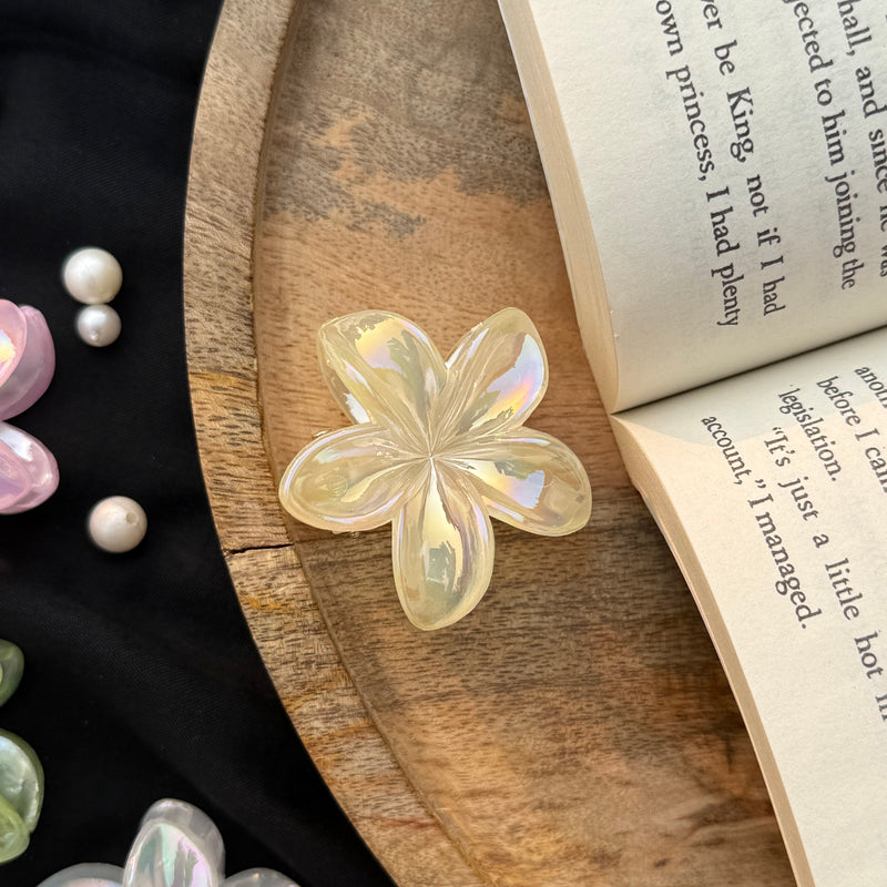 Mini Flower Claw Clip- Holographic
