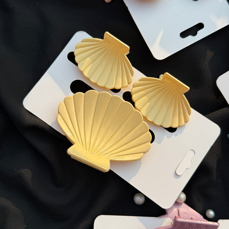 Set Of three seashell Claw Clip