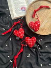 Tweed Heart Bag Charm