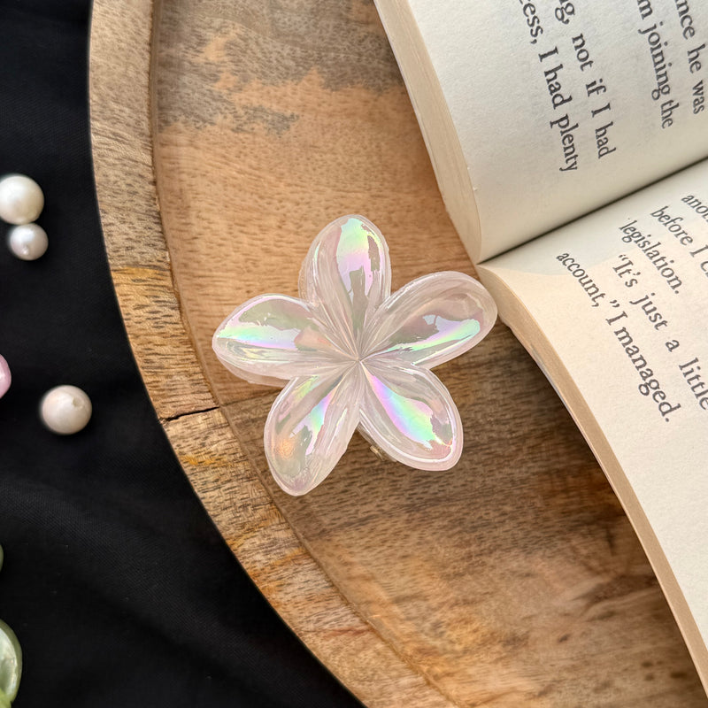 Mini Flower Claw Clip- Holographic