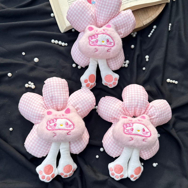 Korean Puffer Scrunchies- Pink Kitty