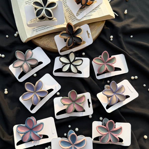 Matte Medium Flower Claw Clip