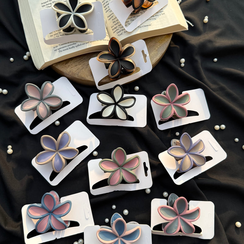 Matte Medium Flower Claw Clip