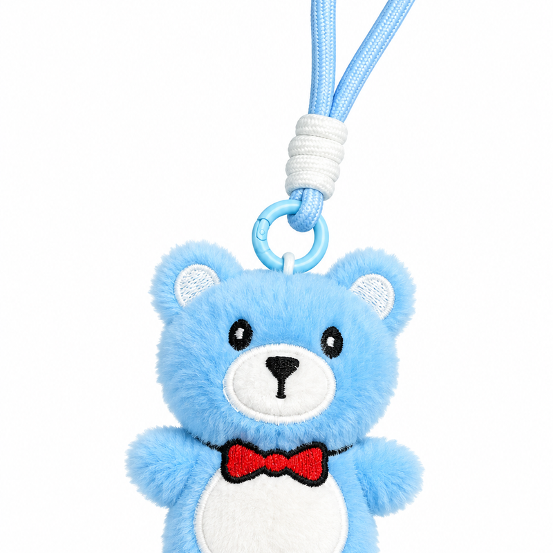 Teddy Bear Bow Bag Charm