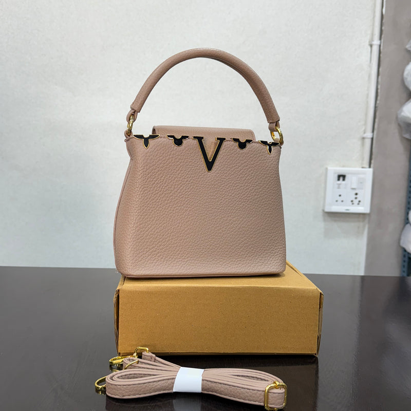 Three Compartment Medium Handbag