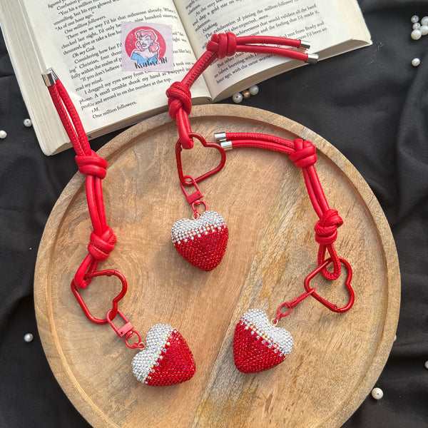 Premium Heart Bag Charm