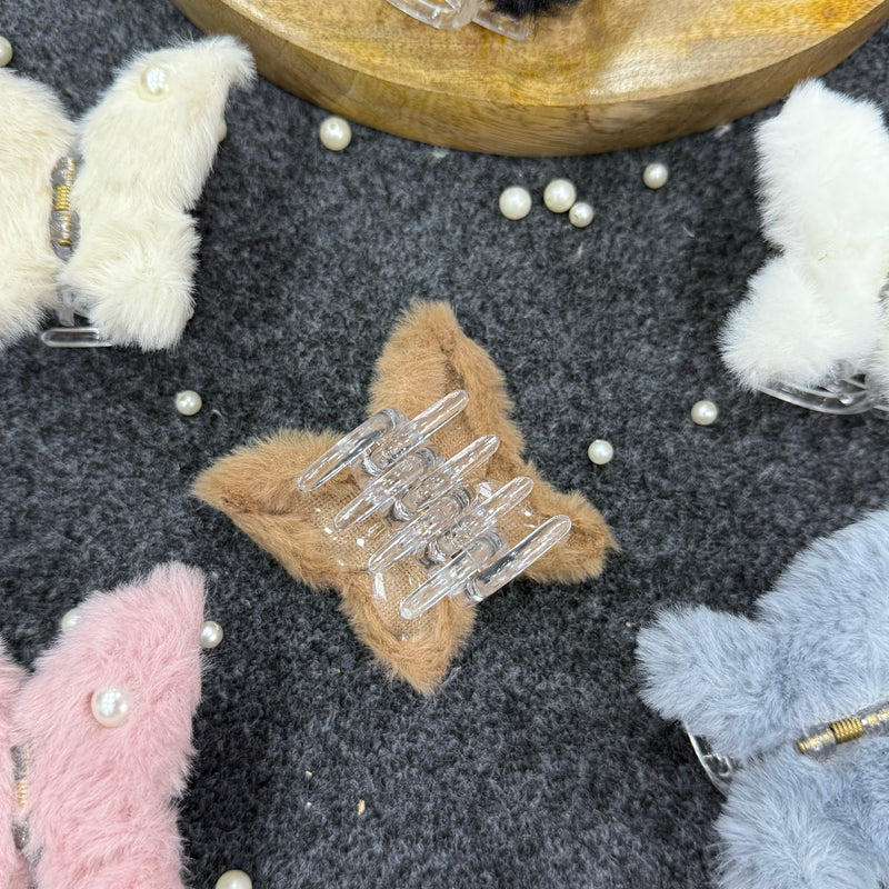 Butterfly Fur Claw Clip
