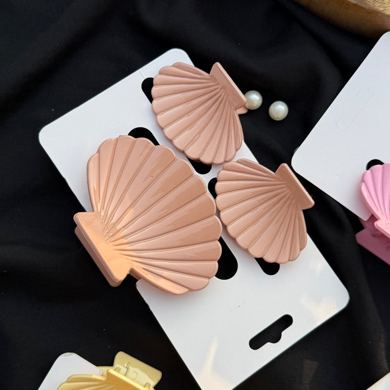 Set Of three seashell Claw Clip