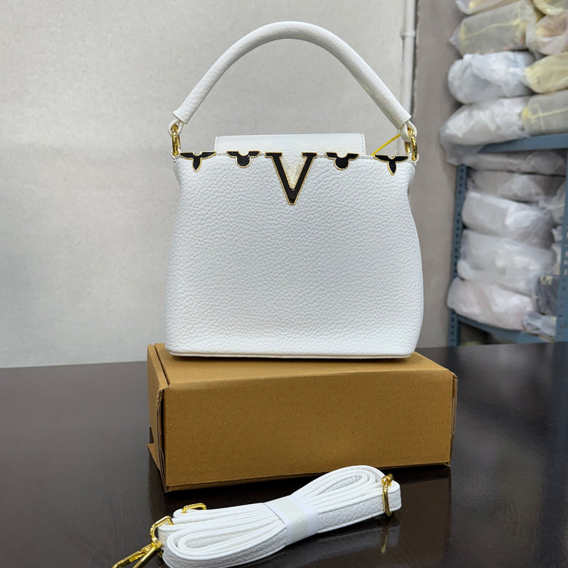 Three Compartment Medium Handbag