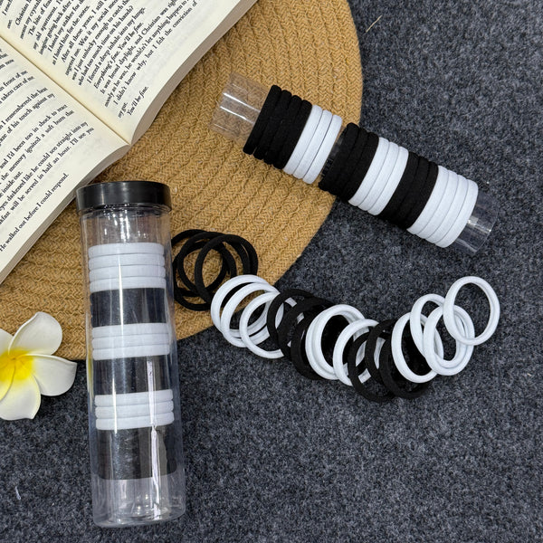 Slim Rubber Band Box- Black and White
