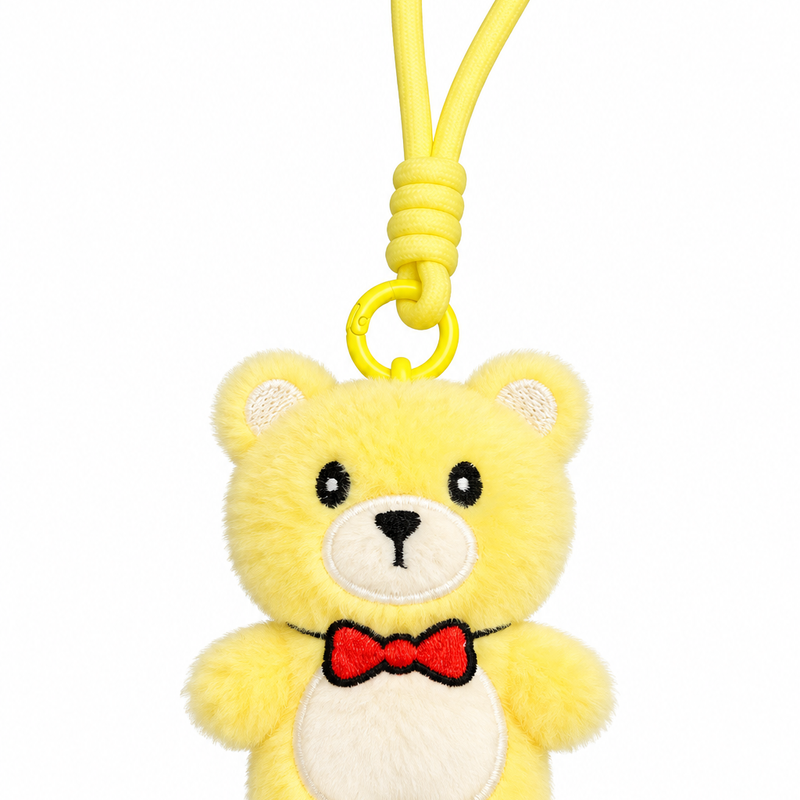 Teddy Bear Bow Bag Charm
