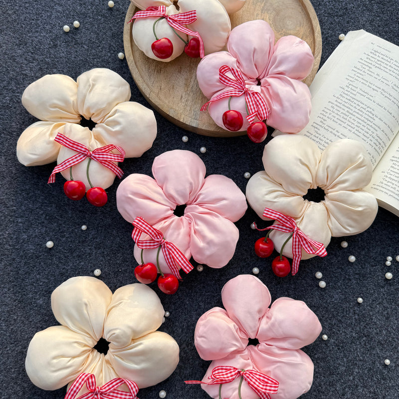 Cherry Puffer Large Scrunchie