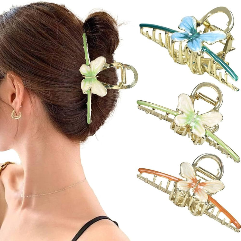 Butterfly Metallic Claw Clip