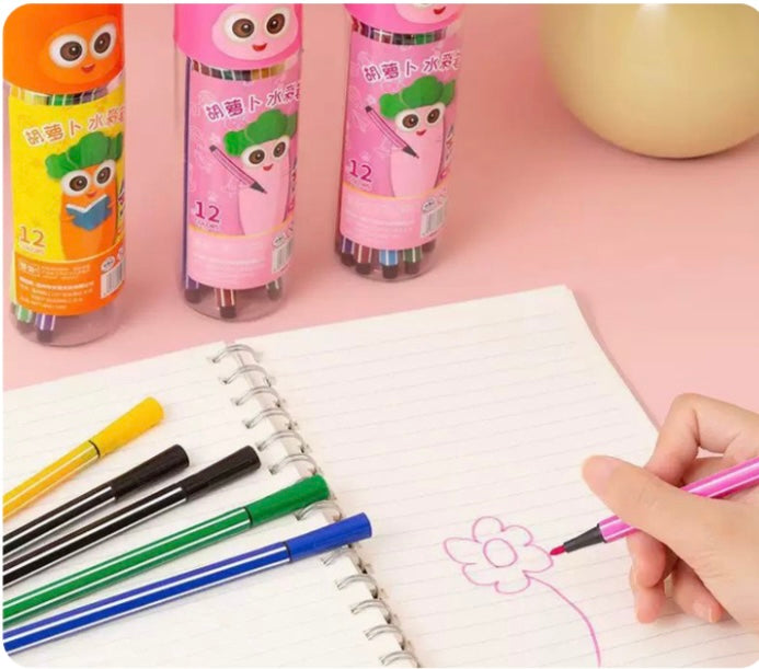 Cartoon Sketch Pen 12 pc set