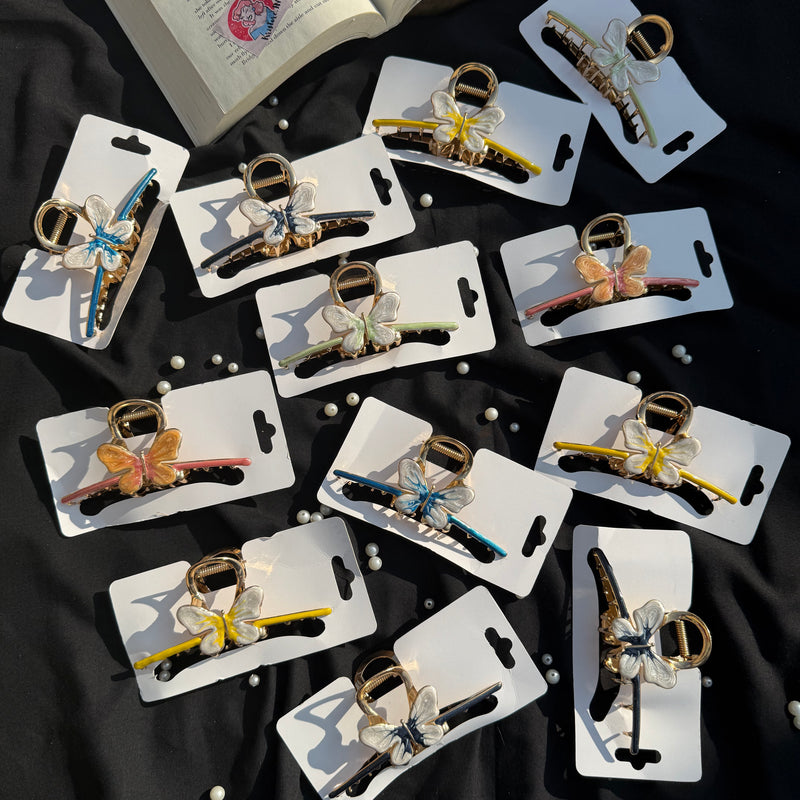 Butterfly Metallic Claw Clip