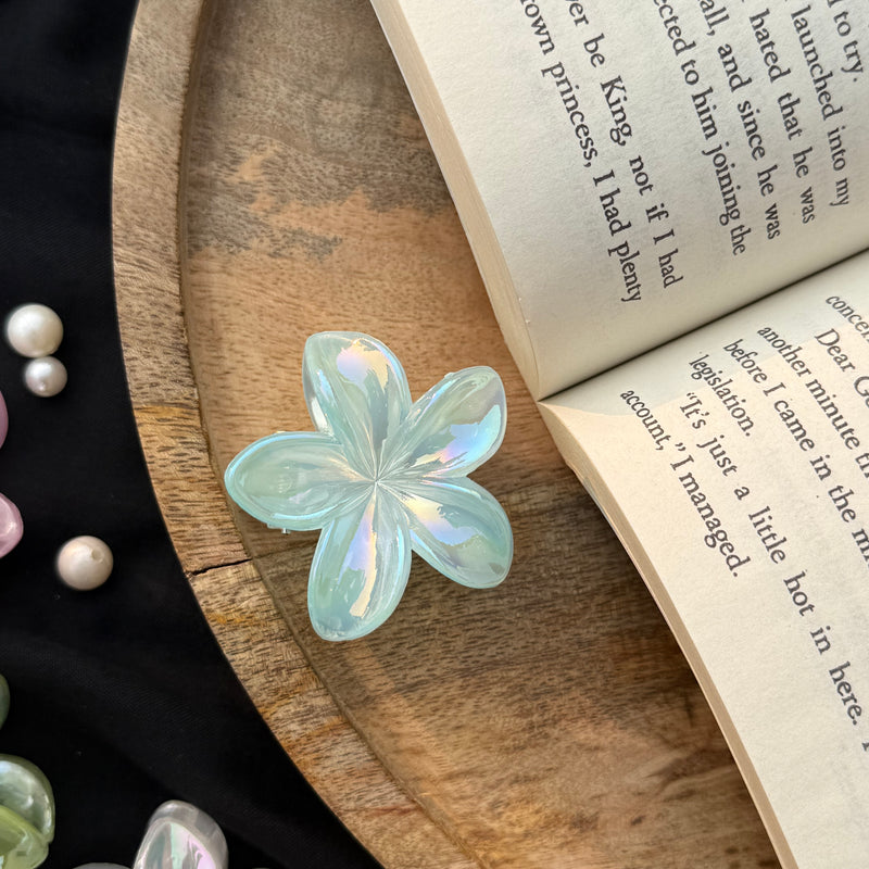 Mini Flower Claw Clip- Holographic