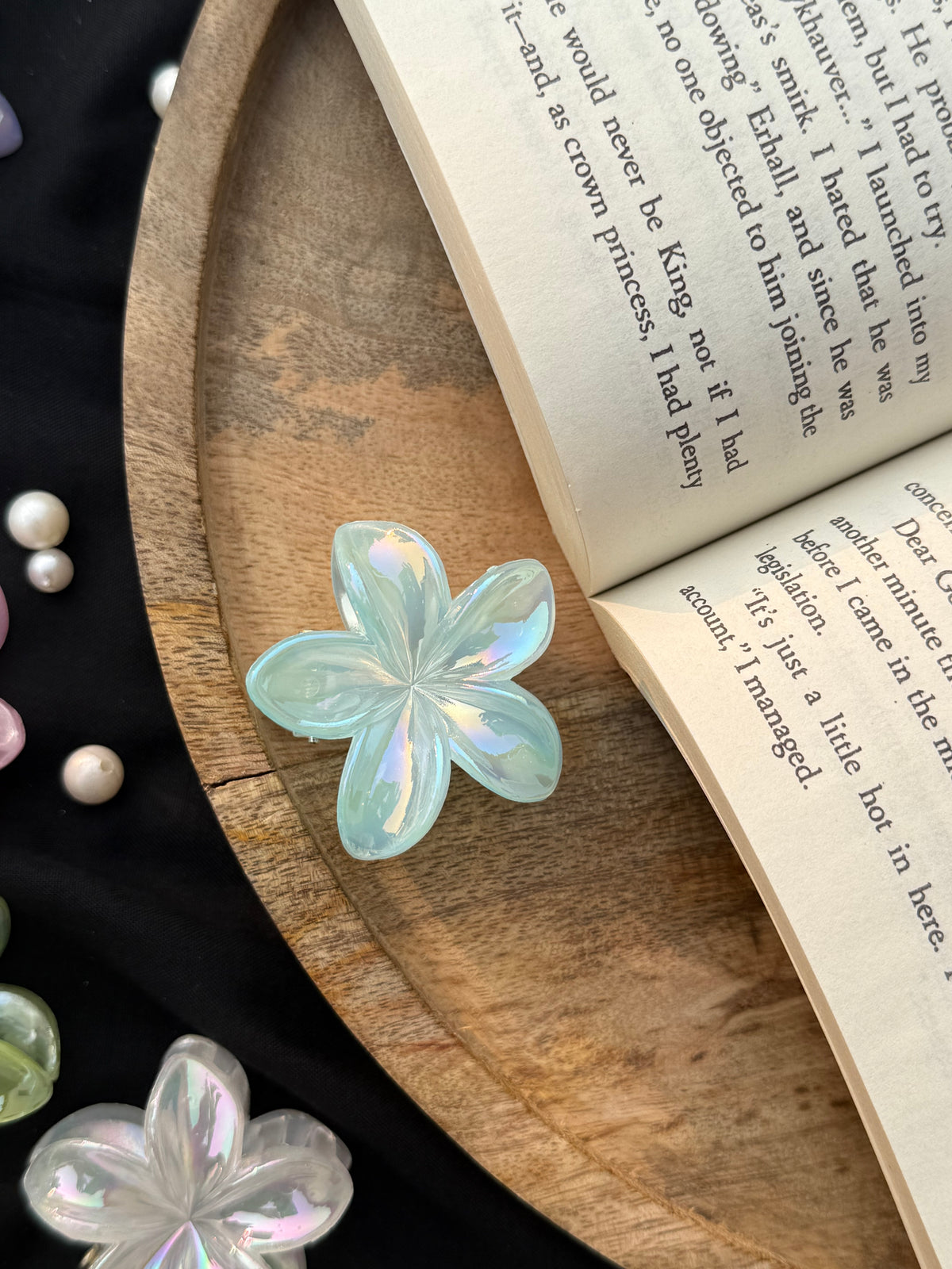 Mini Flower Claw Clip- Holographic
