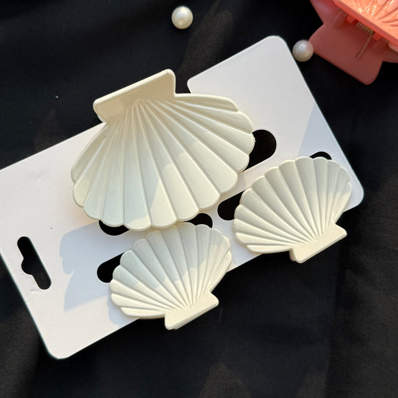 Set Of three seashell Claw Clip