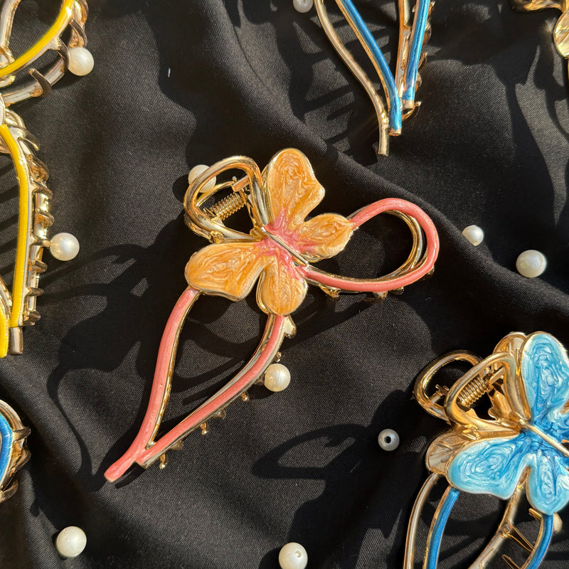 Butterfly Metallic Claw Clip