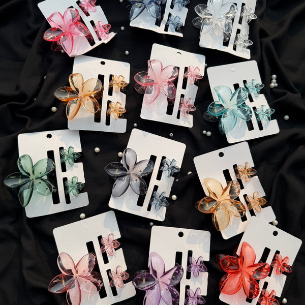 Flower Claw Clip Set