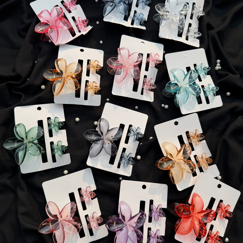 Flower Claw Clip Set