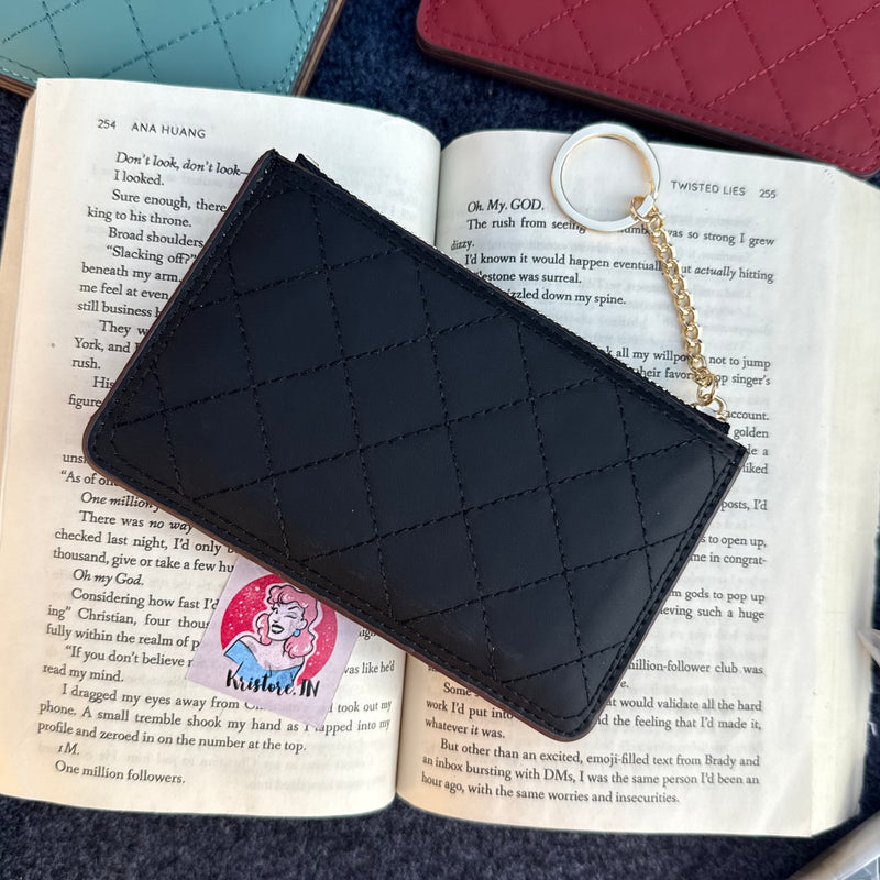 Quilted Sleek Keychain Wallet