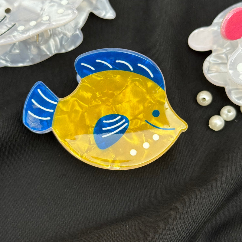 Aquatic Acrylic Claw Clip