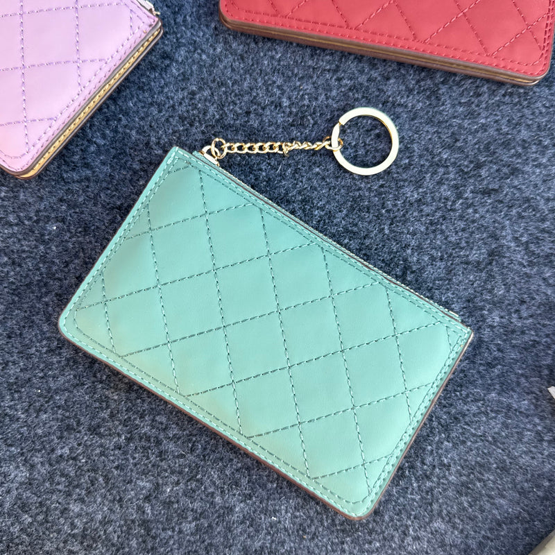 Quilted Sleek Keychain Wallet