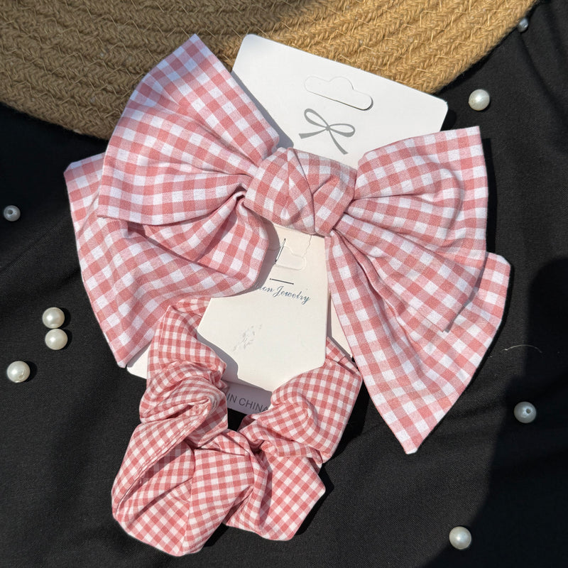 Combo Set- Bow and Scrunchie