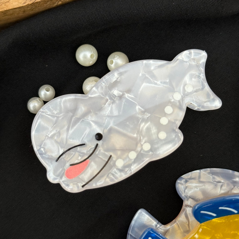 Aquatic Acrylic Claw Clip