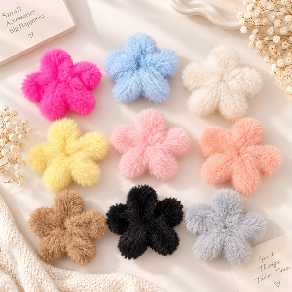 Flower Fur claw clip