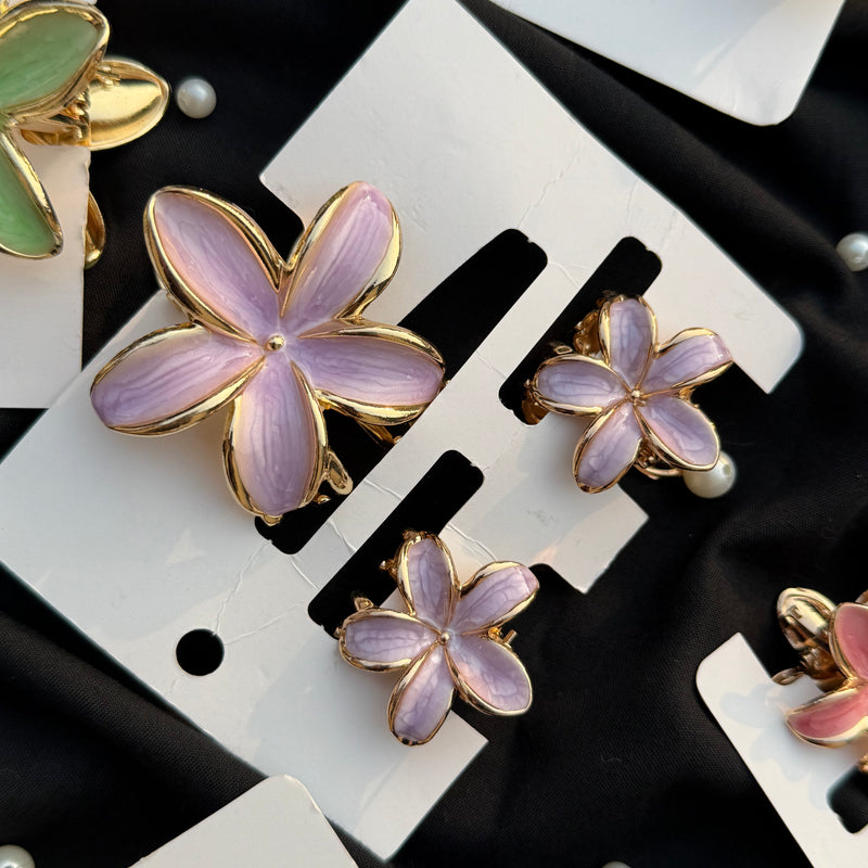 Metallic claw clip set