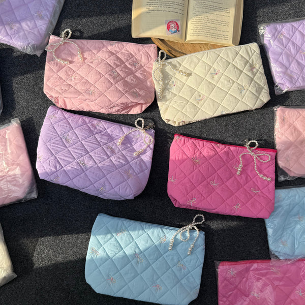 Pearl Bow Multipurpose Pouches
