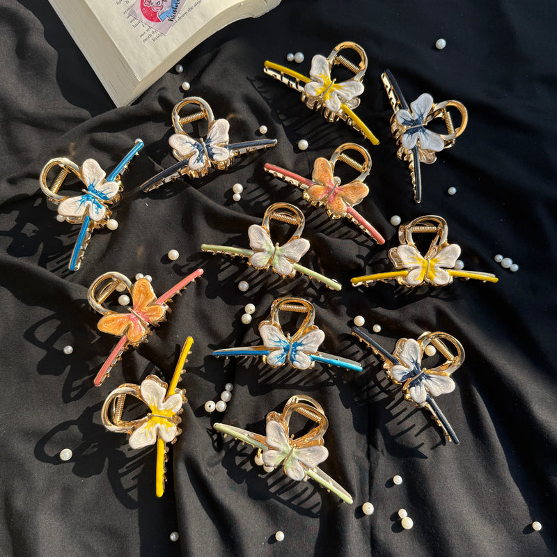 Butterfly Metallic Claw Clip