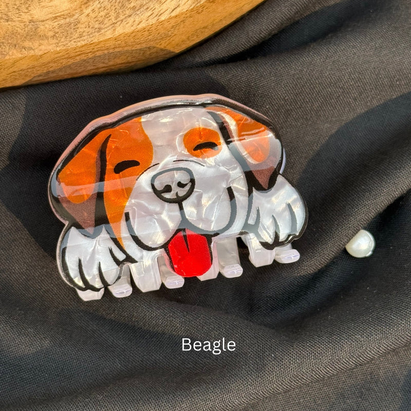Doggie Acrylic Claw Clip