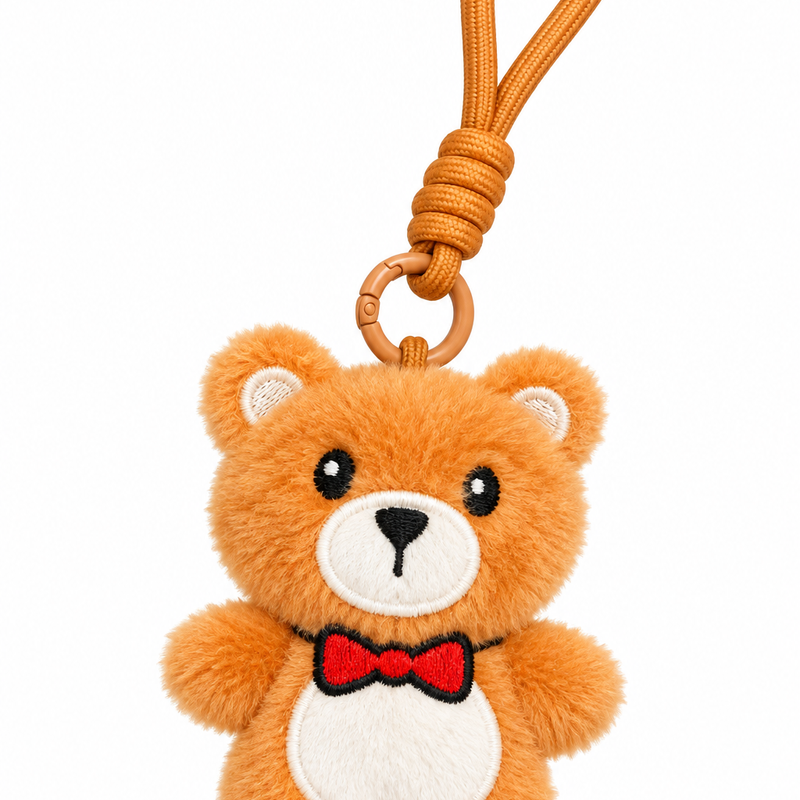 Teddy Bear Bow Bag Charm