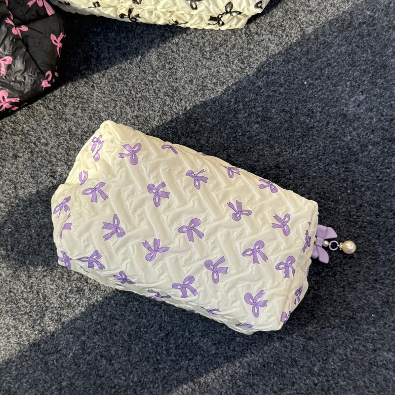 Bow Multipurpose Quilted Pouch