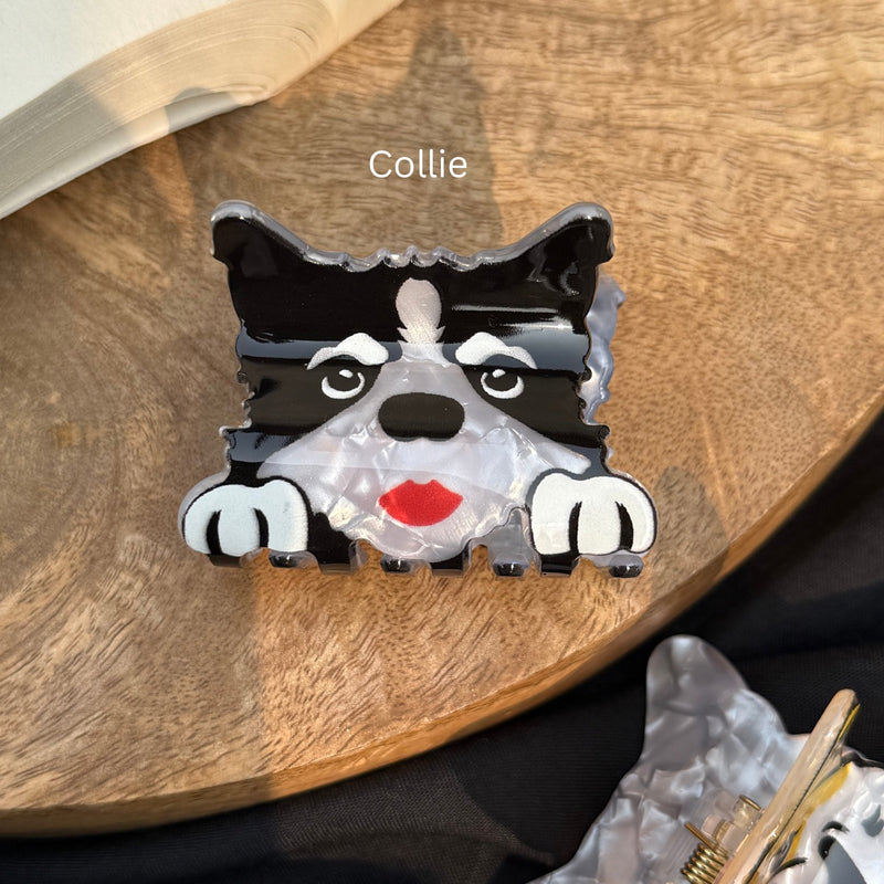 Doggie Acrylic Claw Clip