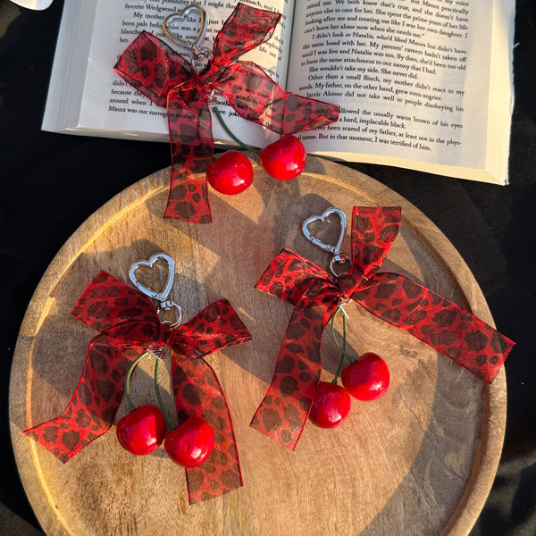 Ribbon Cherry Charm