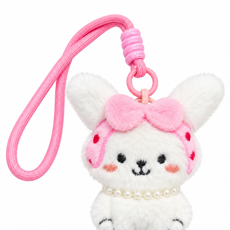 Cute Bunny pearl Bag charm