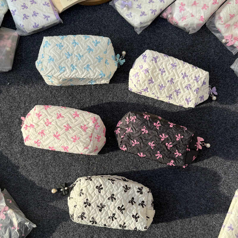 Bow Multipurpose Quilted Pouch