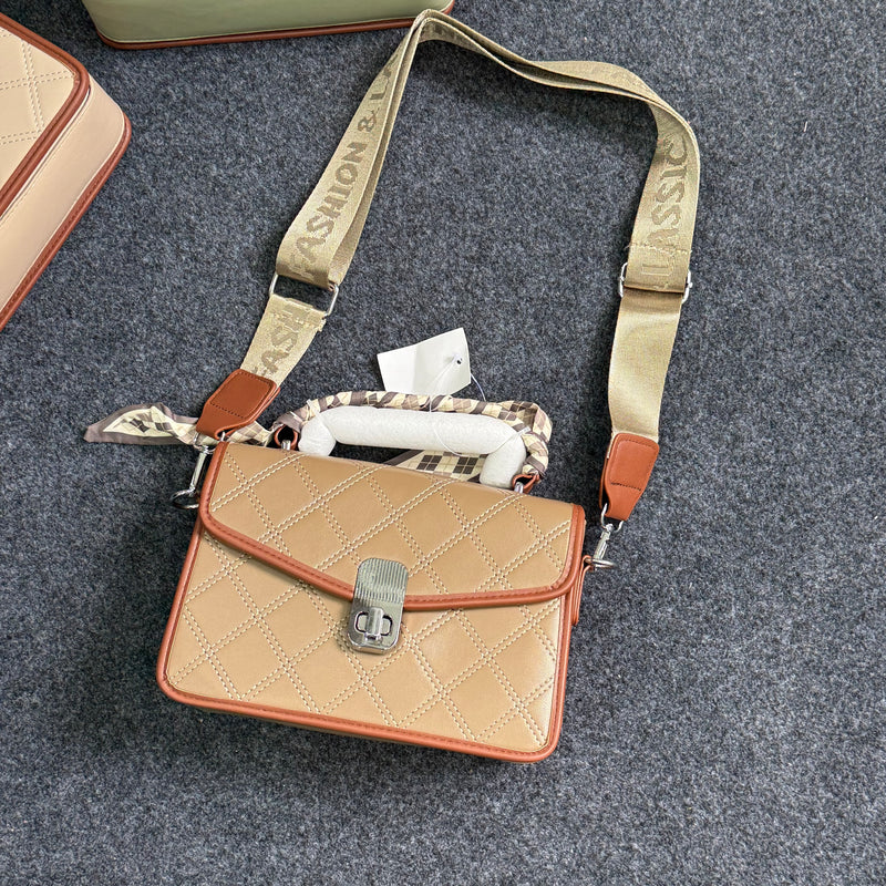 Wide Strap Scarf Sling Bag